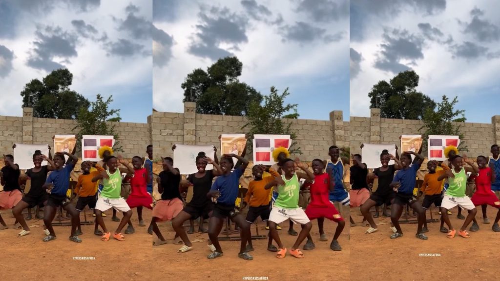 Grupo infantil africano ejecuta coreografías de dembow dominicano