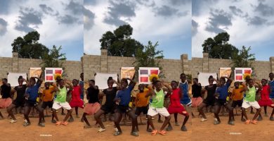 Grupo infantil africano ejecuta coreografías de dembow dominicano
