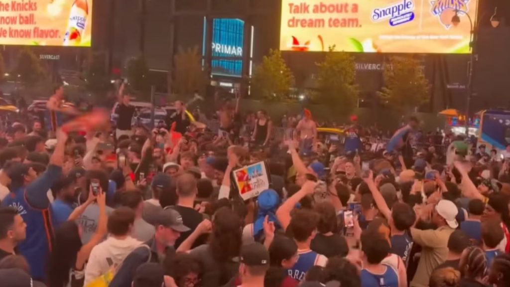 ¡El que gana es que goza! Fanáticos de los Knicks desatan caos en celebración