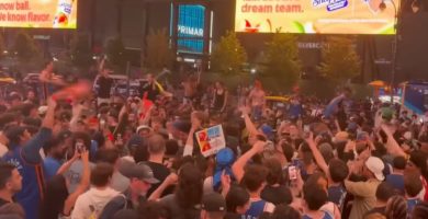 ¡El que gana es que goza! Fanáticos de los Knicks desatan caos en celebración