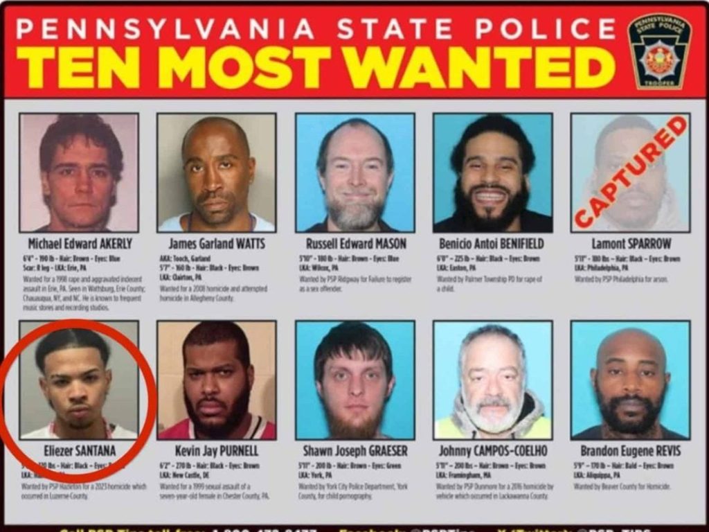 Capturan en RD uno de los 10 fugitivos más buscados en Pensilvania