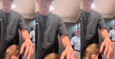 Hombre enfrenta a padre por entrar al baño con sus hijas y las niñas terminan llorando