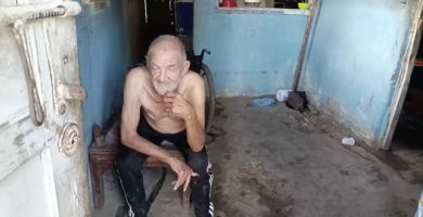 Adulto mayor vive en condiciones precarias y sin atención adecuada en Boca Chica