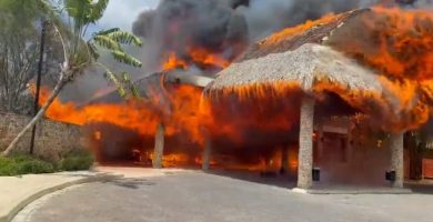Voraz incendio afecta instalaciones de hotel en Bayahíbe