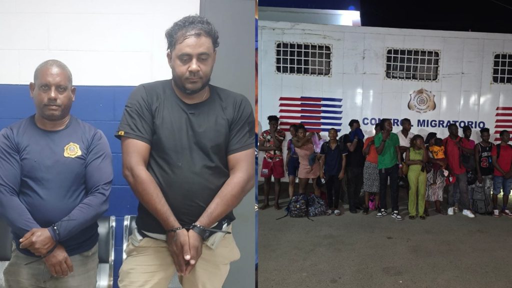 Dos colaboradores de Migración son detenidos con 22 haitianos en condición irregular