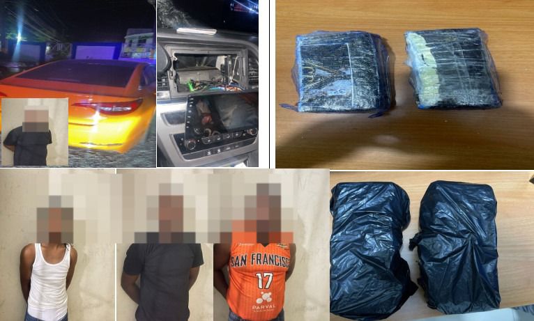 Operativo policial en Cambita culmina con arrestos y ocupación de presunta cocaína
