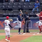 Así fue el momento en que un fuerte sismo detuvo un partido de béisbol en Venezuela