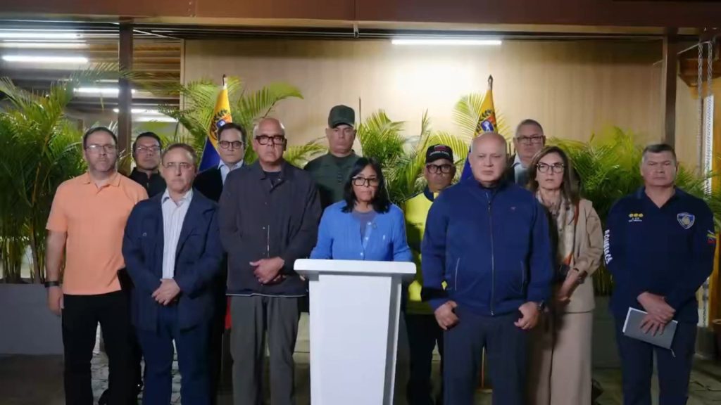 Delcy Rodríguez agradece a Luis Abinader por enviar rescatistas a Venezuela tras terremotos