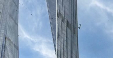 ¡Impactante! Avioneta se estrella contra un rascacielos de 109 pisos en Pekín