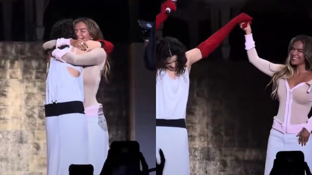 «Única e inigualable»: Rosalía emociona al recibir a Karol G con abrazos en pleno concierto