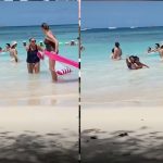«Pagué mucho dinero»: turista reclama por bañistas en playa pública de RD