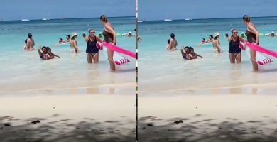 «Pagué mucho dinero»: turista reclama por bañistas en playa pública de RD