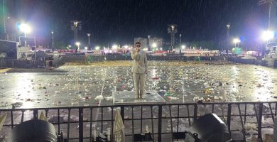 Suspenden concierto de Bad Bunny en Milán por fuerte tormenta de granizo
