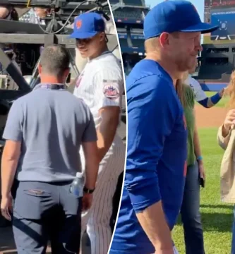 Juan Soto y Emma Stone son captados conversando en el banquillo de los Mets