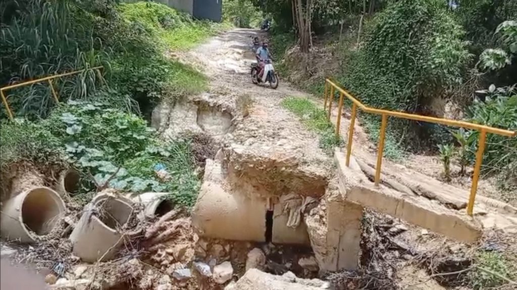 Comunidades de Sierra Prieta, en Fantino, denuncian aislamiento por colapso de puente y exigen intervención urgente