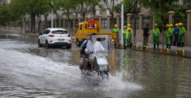 Tifón Noul deja alertas por inundaciones en el sur de China tras avanzar hacia el interior