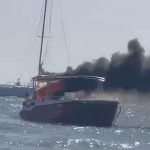 Se incedia catamarán en aguas de Bayahíbe; reportan heridos