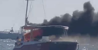 Se incedia catamarán en aguas de Bayahíbe; reportan heridos