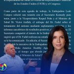 Embajadora Leah Campos presenta en Washington propuesta del doctor Fadul sobre tratamiento del autismo
