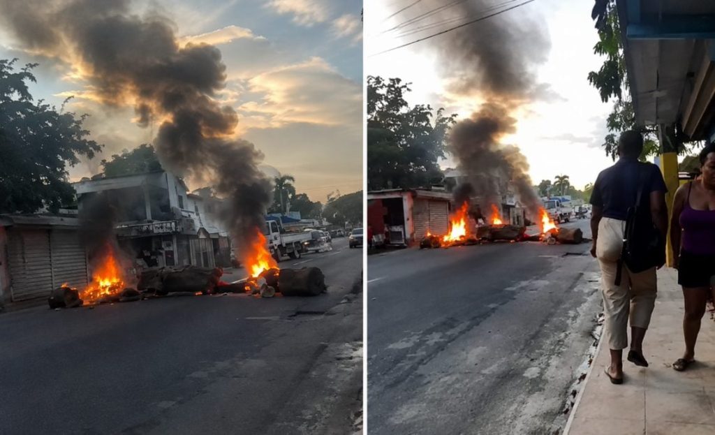 Desatan protesta en Monte Plata tras días sin electricidad