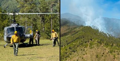 Controlan incendio en el Valle del Tetero tras despliegue de 25 bomberos forestales