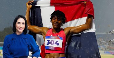 Bajo la lluvia y con emoción: Raquel Arbaje apoya triunfo de Marileidy Paulino