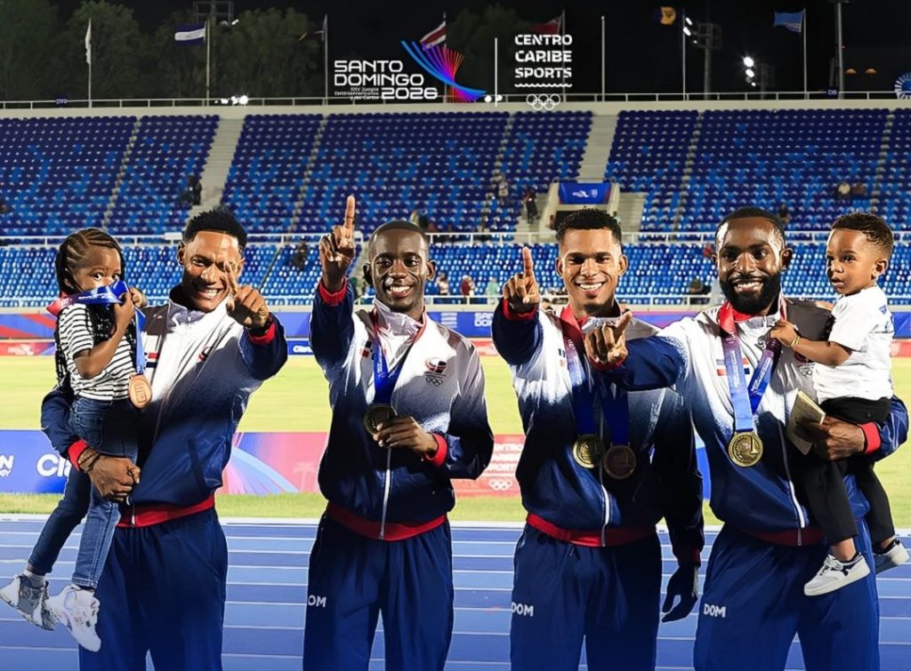 RD impone récord tras ganar oro en el relevo 4×100 masculino en los Juegos Centroamericanos