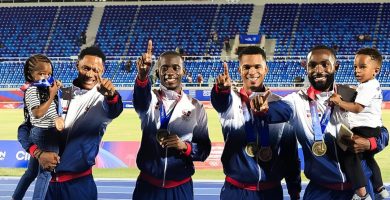 RD impone récord tras ganar oro en el relevo 4×100 masculino en los Juegos Centroamericanos