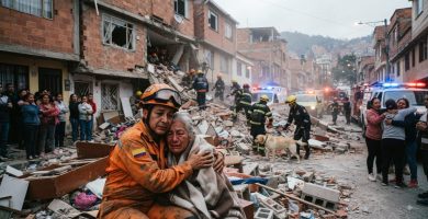 Suben a 224 los muertos tras terremoto de 7,4 que azotó este lunes el oeste de Colombia