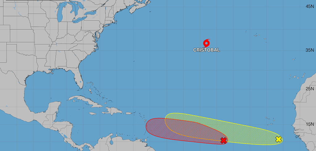 Se forma la tormenta tropical Cristóbal en el Atlántico sin peligro inmediato en tierra